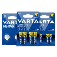 Alle Varta niet-oplaadbare batterijen