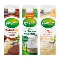 Alle Campina vla en yoghurt literpakken