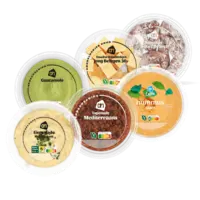 Alle AH Borrelhapjes in ronde bakjes van de versafdeling*