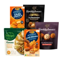 Alle A-merk mini-snacks uit de diepvries