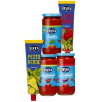 Een afbeelding van Elvea pastasauzen 400 gram of pesto 160 gram
