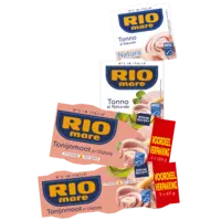 Een afbeelding van Rio Mare tonijnmoot in olijfolie voordeelverpakkingen en tonno al naturale