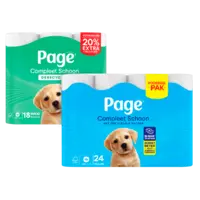 Page toiletpapier compleet schoon 24 rollen of gerecycled 18 rollen