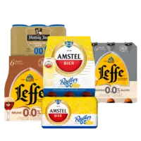 Alle 0.0 Hertog Jan, Leffe en Amstel*