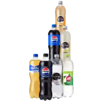 Alle Pepsi, Rivella, 7UP en Royal Club literflessen