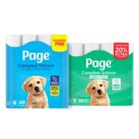 Page toiletpapier compleet schoon 40 rollen of gerecycled 32 rollen