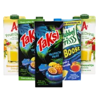 Alle Taksi of DubbelFrisss Boost 1.5 liter of Appelsientje FruitDrink 1 liter