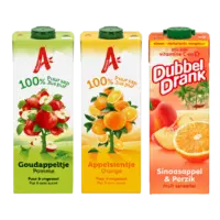 Alle Appelsientje 100% en DubbelDrank literpakken