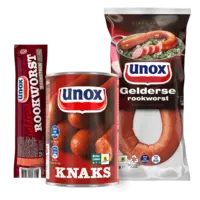 Alle Unox Knaks en rookworsten