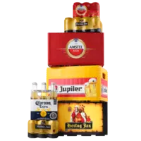 Alle Hertog Jan, Amstel, Jupiler of Corona multipacks of kratten*