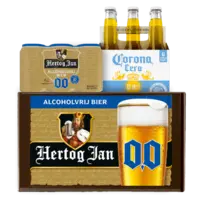 Alle 0.0 Hertog Jan en Corona