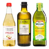 Alle A-merk olijfolie of azijn