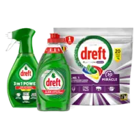 Alle Dreft vaatwascapsules en handafwas
