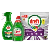 Alle Dreft vaatwascapsules en handafwas