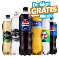 Alle Pepsi, Rivella, Royal Club en 7UP 1 literflessen