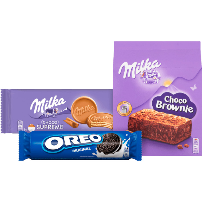 Alle Oreo of Milka koek
