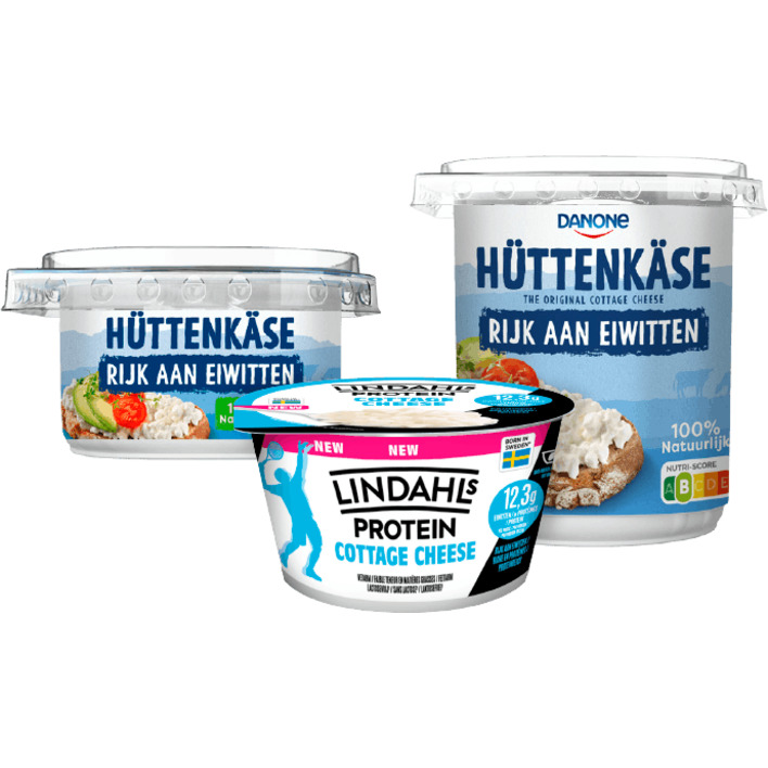 Alle Danone en Lindahls cottage cheese