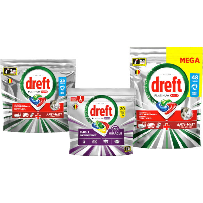 Alle Dreft Platinum Plus en Miracle