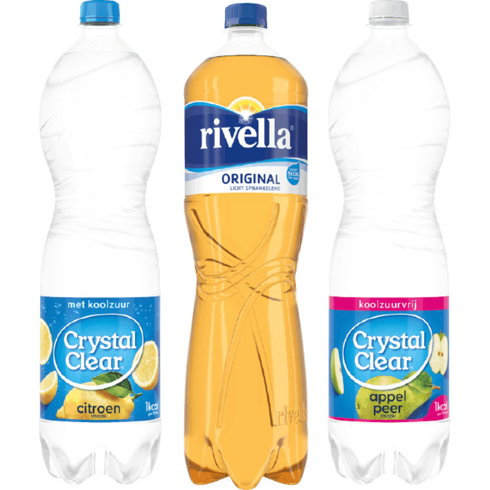 Alle Crystal Clear en Rivella 1.5 liter