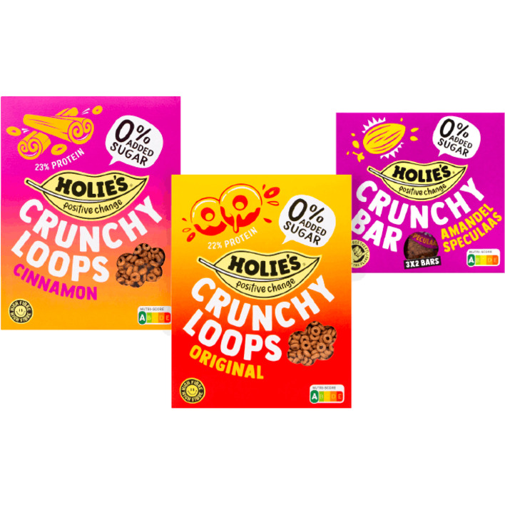 Alle Holie's crunchy bars en loops