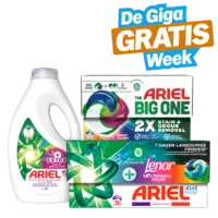 Alle Ariel pods+, vloeibaar+ en The Big One