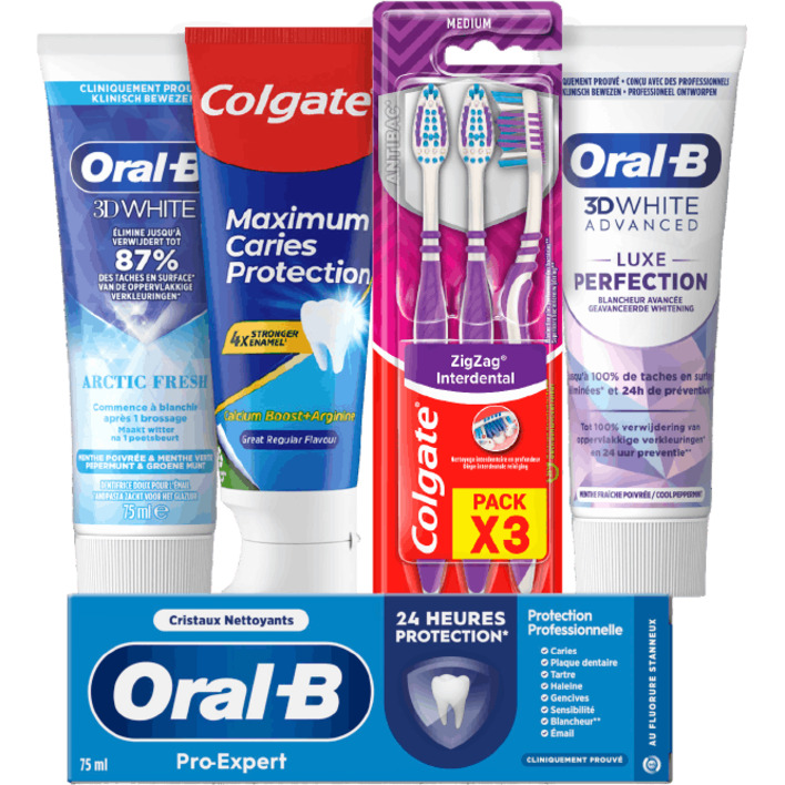 Alle Colgate en Oral-B tandpasta