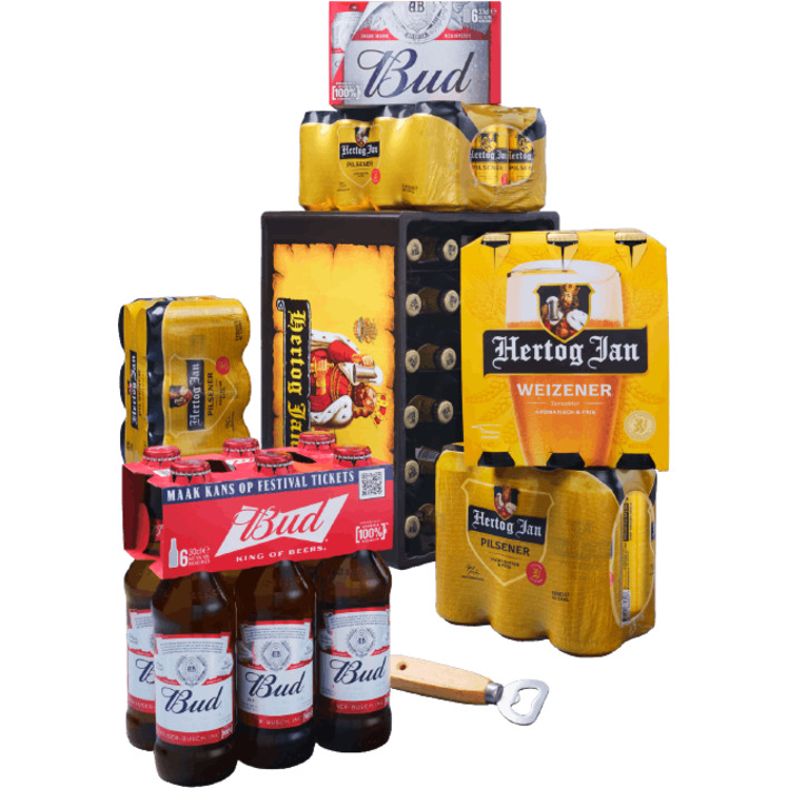 Alle Hertog Jan of Bud multipacks of kratten*