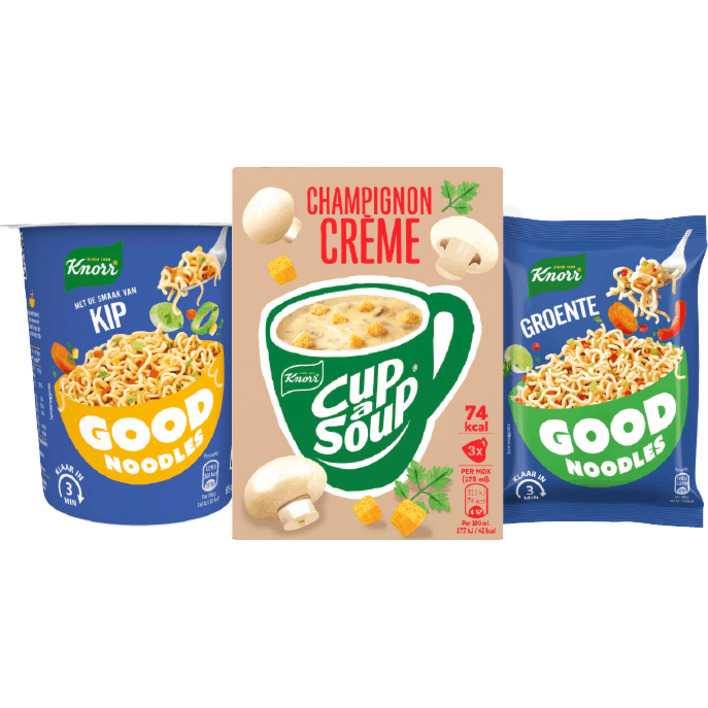 Alle Knorr Cup-a-Soup en Good snacks