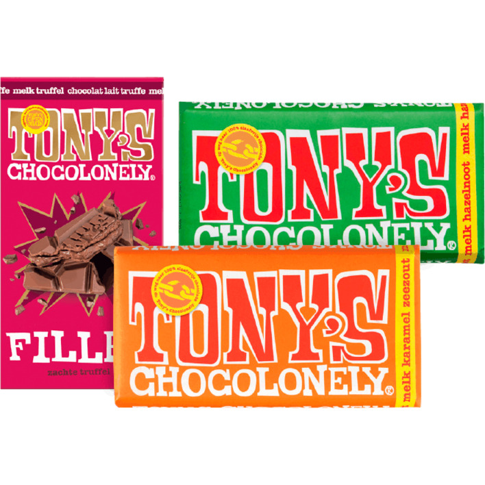 Alle Tony's Chocolonely repen 127-180 gram