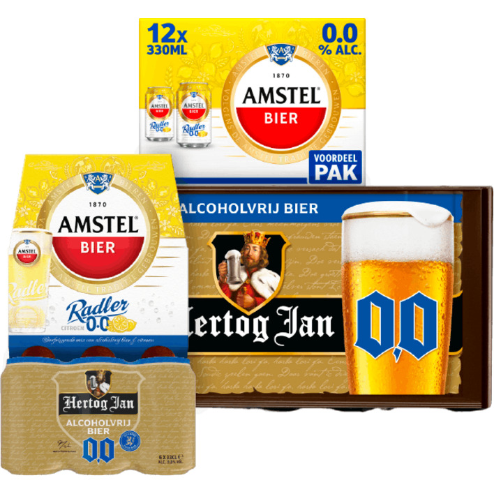 Alle 0.0 Hertog Jan en Amstel*