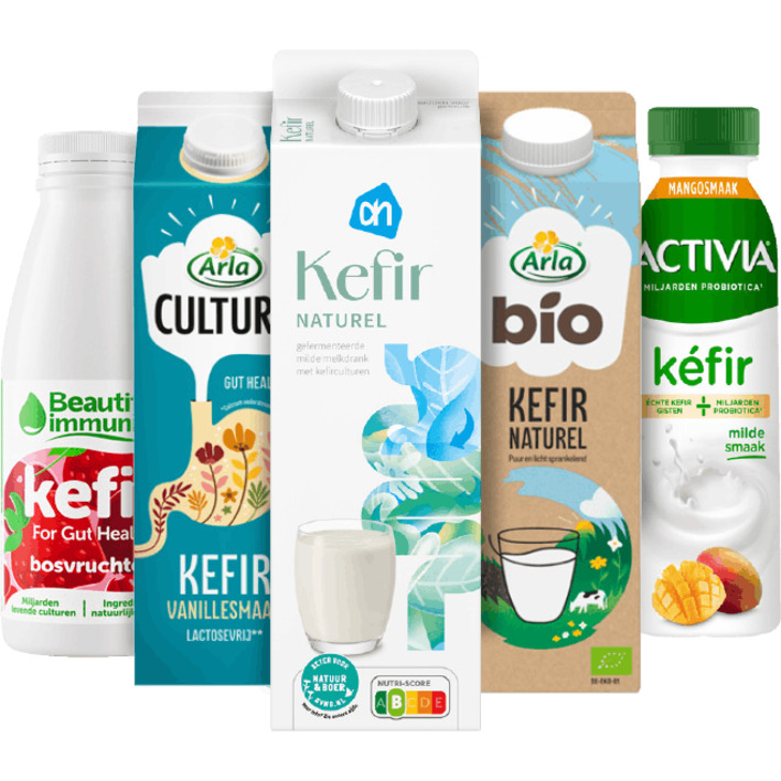 Alle kefir gekoeld