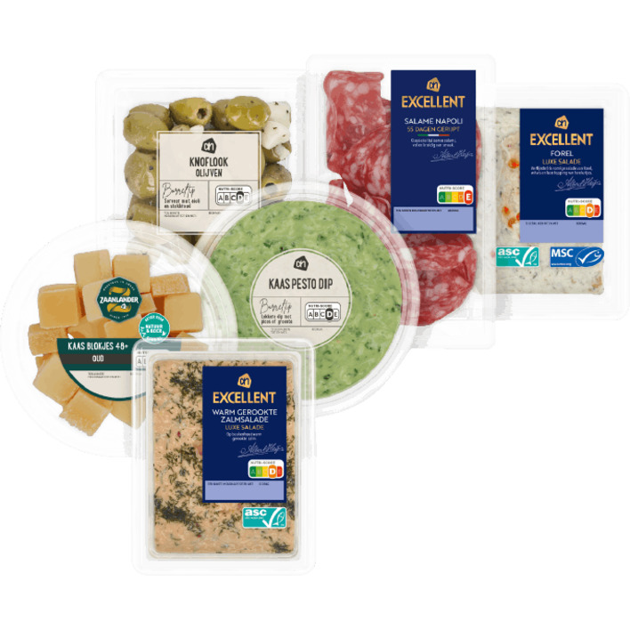 Alle AH Borrelhapjes t/m 210 gram van de versafdeling*