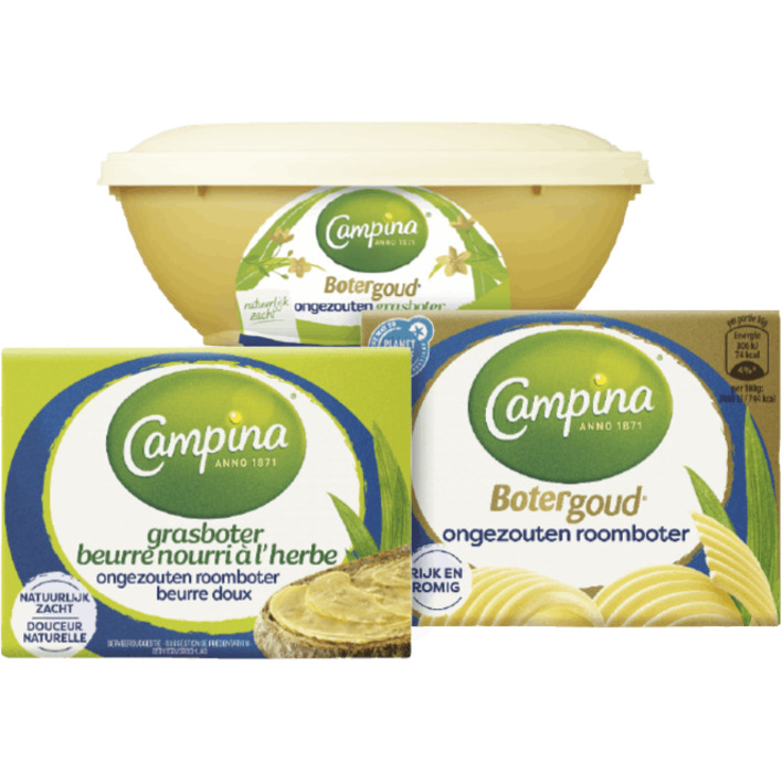Alle Campina boter 225-250 gram