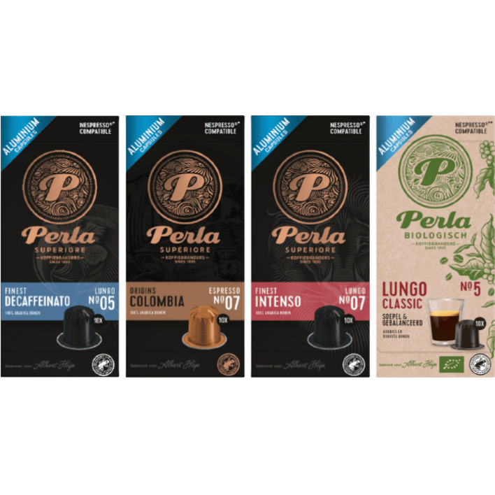 Alle Perla Superiore en Biologisch capsules voor Nespresso 10 stuks