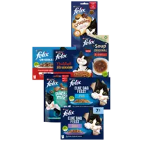 Felix maaltijdzakjes, snacks en droogvoer 800 gram