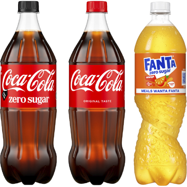 Alle Coca-Cola en Fanta literflessen