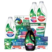 Ariel pods+, vloeibaar+ en The Big One