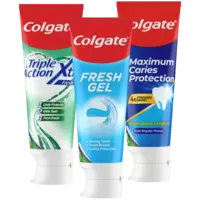 Colgate tandpasta, Nestlé knijpfruit, Fa, Kleenex of Soré