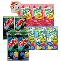 Alle DubbelFrisss en Taksi drinkpakjes en kleinverpakkingen