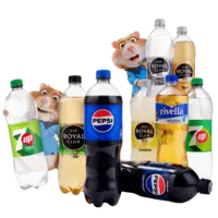 Alle Royal Club, Pepsi, Rivella en 7UP literflessen