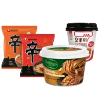 Alle Nongshim, Bibigo en Yopokki noodles