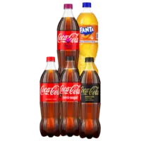 Coca-Cola en Fanta literflessen