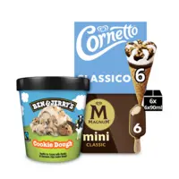 Magnum, Viennetta, Ben&Jerry, Cornetto en Hertog: gratis bezorging bij 3 stuks