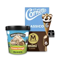Een afbeelding van Magnum, Viennetta, Ben&Jerry, Cornetto en Hertog: gratis bezorging bij 3 stuks