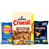 Duyvis, Quaker, Doritos en Bugles: gratis bezorging bij 12 euro