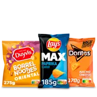 Doritos, Bugles, Sensations en Duyvis: gratis levering bij 12 euro