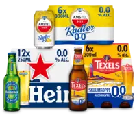 Heineken, Amstel, Affligem, Apple Bandit en Desperados: gratis levering bij 2 stuks