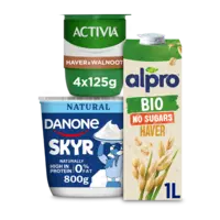Skyr, Alpro en Activia: gratis levering bij 12 euro