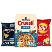 Duyvis, Lay's, Doritos en Quaker: gratis bezorging bij 12 euro