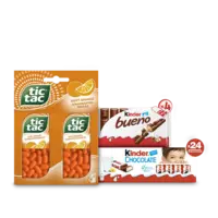 Tic Tac en Kinder: gratis levering bij 10 euro